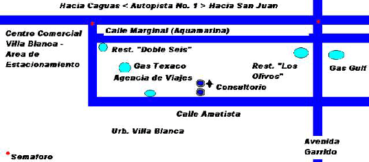 mapa: localizacin del consultorio mdico.